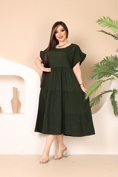 mervemoda Plus Size Sleeveless Summer Women's Dress
