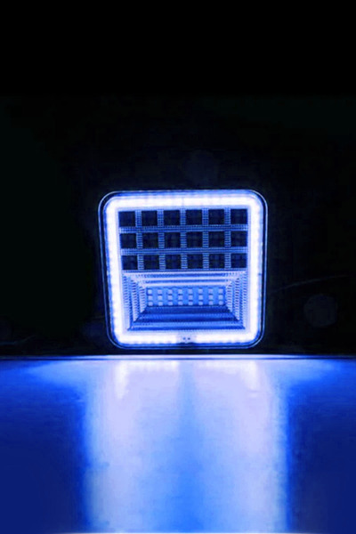 ASTRA LED Off Road 12-24 Volt Kare Sis Farı DRL MAVİ 4 inç 126 W Oto Çalışma Lambası