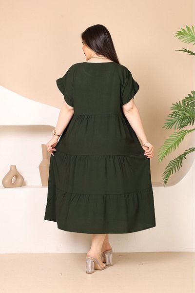 mervemoda Plus Size Sleeveless Summer Women's Dress