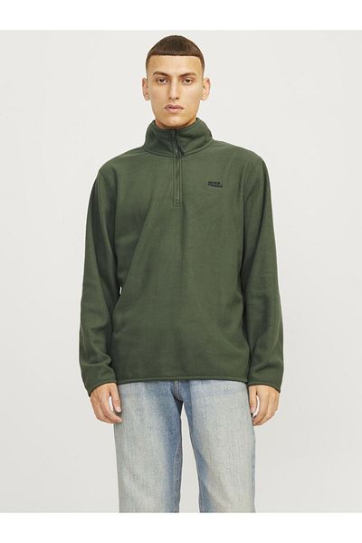 Jack & Jones Fleece-Sweatshirt mit Logo-Print