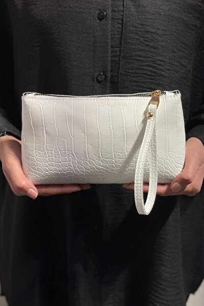 PurpleART Біла крокодилова сумочка для жінок - Croco