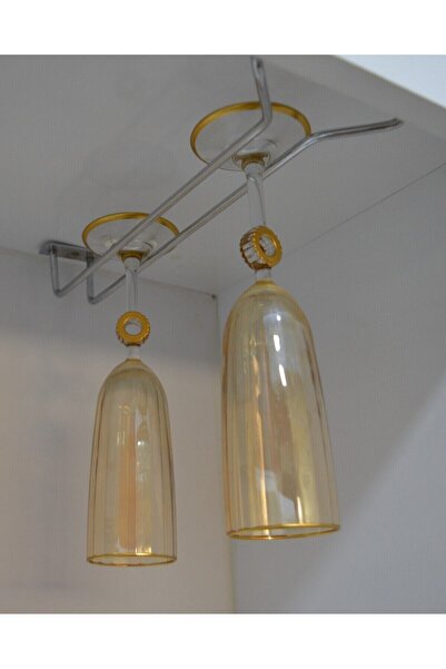 filamento 1 Bölmeli Krom V Metal Kadehlik Bardaklık Kadeh Askısı