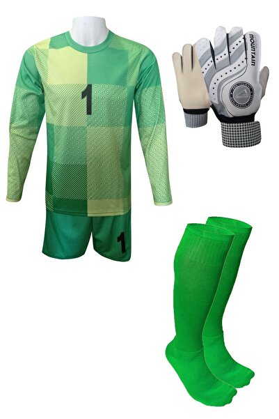 Evox Striker Dijital Kaleci Forma Şort Çorap Kaleci Eldiveni Seti