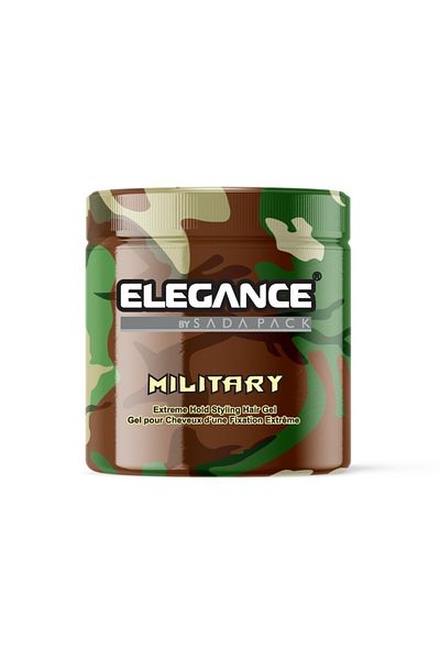 Elegance Triple Action Hair Gel - Military, 1000ml | Strong Hold, Glossy Finish, Flexible Styling