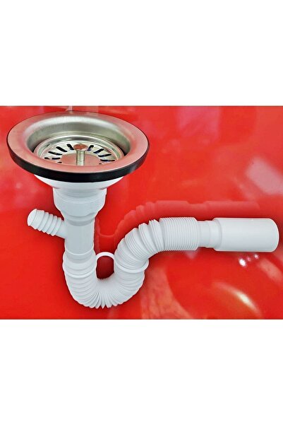 yapıtaşı Yt40 Körüklü Çöpmak Geniş Gövdeli Mutfak Evye Sifonu-makina Bağlantı Çıkışlı-çatallı