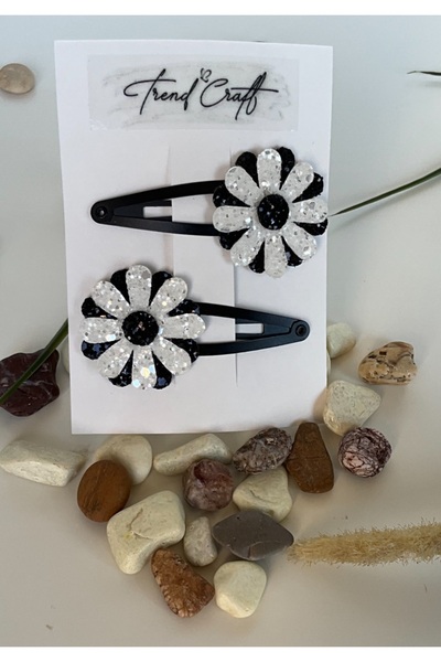 Trend Toka Set of 2 Glitter Daisy Buckles