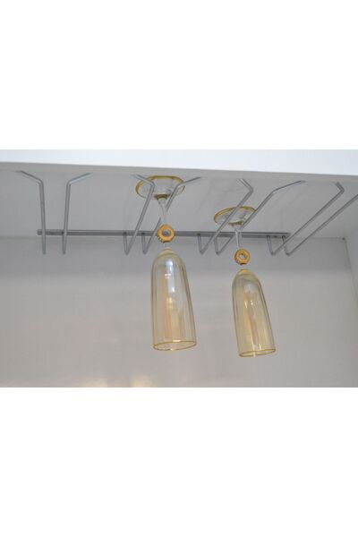 filamento Suport pentru pahare din metal cromat cu 4 compartimente