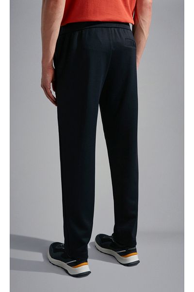 PAUL&SHARK Black Slim Fit Casual Trousers - Rope Tied and Elastic, Narrow Leg 14311878 A-011