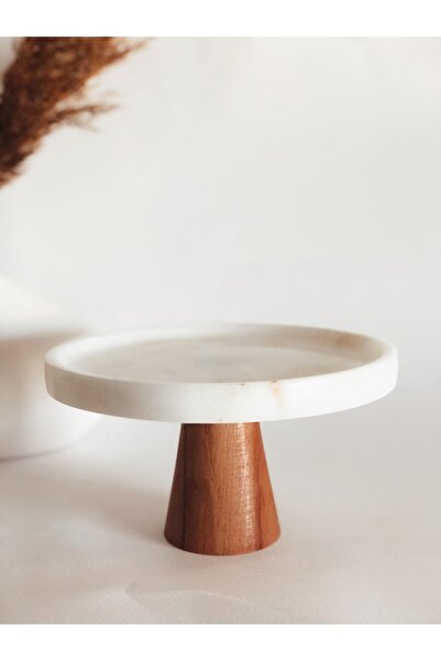 Madas Desıgn Mermer Sunumluk, Kurabiyelik, Pasta Sunumu, Ayaklı Sunumluk