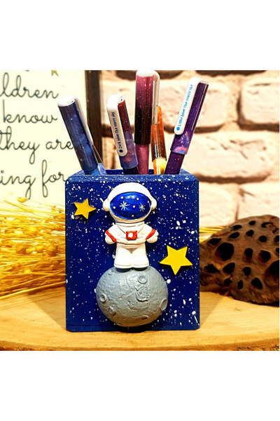 rk tasarım 3D Astronot Kalemlik Arkadaşa Hediye