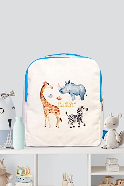 Lilabio İsme Özel 0-7 Yaş Erkek Çocuk Sırt Çantası Anaokulu Kreş Çantası