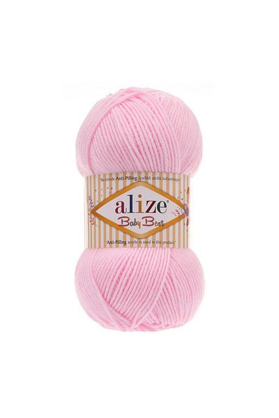 Alize Βρεφική ζακέτα 5 τεμαχίων Bamboo με κάλυμμα στοίβας με 185 Powder Pink