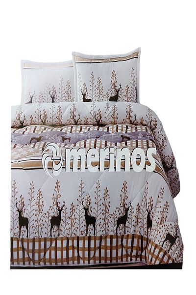 Merinos Comforter Double Duvet Set Deer Beige