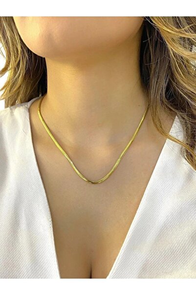 Milenyum Balık Sırtı Kolye Gümüş Balıksırtı Model Unisex Zincir