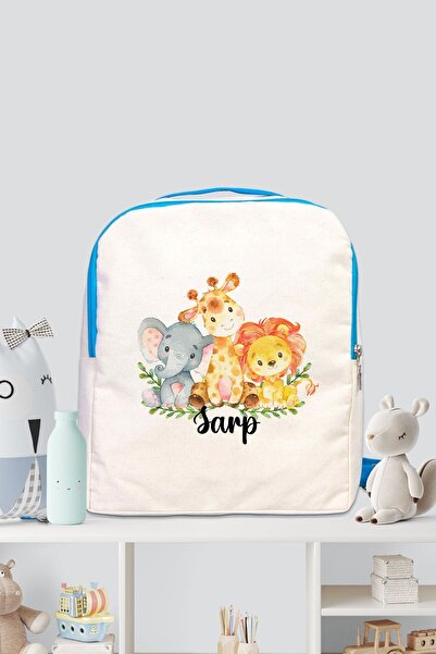 Lilabio İsme Özel 0-7 Yaş Erkek Çocuk Sırt Çantası Anaokulu Kreş Çantası