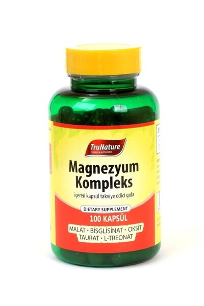Trunature Magnezyum Malat+bisglisinat+taurat+l-treonat+oksit 100 Kapsül Tm1