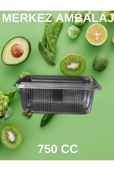 Miopack Plastic Leak-Proof Container 750 ml Cc Disposable Disposable Plastic Lid Bowl 10 Pieces