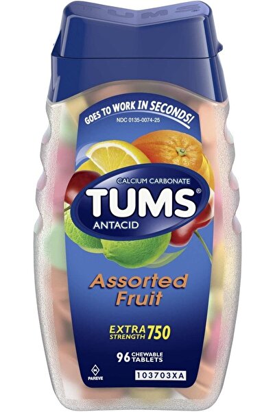 Tums Assorted Fruit 96 Tablets
