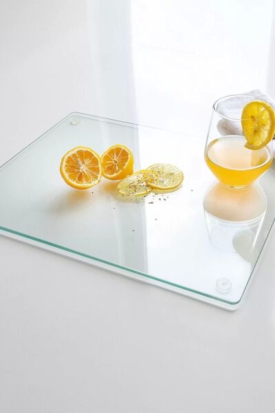 Decovetro Cam Kesme Tahtası Ve Sunum Tablası Natural Saydam 30 X 40 Cm