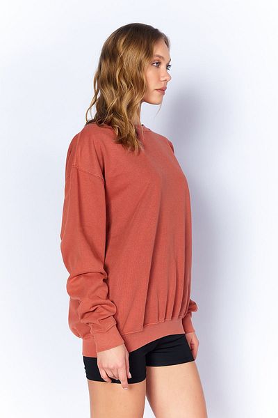 Manche Antique/Pale Effect Basic Fit l Knitted Sweatshirt| Tile MKW278852-01