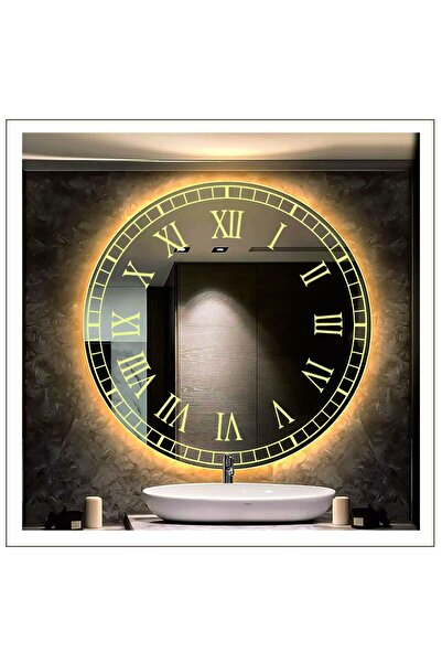 70 Cm Günışığı Ledli Tasarım Kumlamalı Banyo Aynası Makyaj Aynası Işıklı Ayna