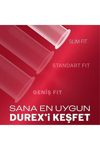 Durex Yakın Hisset Slim Fit İnce Prezervatif 32'li (16x2 Adet)