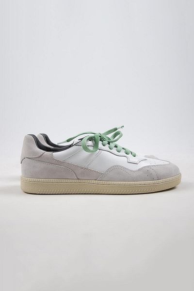 Krahe Artemis Men's Sneakers - Genuine Leather, Hand-painted, Laces and Spare Laces, White-white