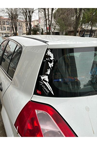 Genel Markalar Major Selection Oto Aksesuar Sticker Beyaz Folyo Atatürk Silüe...