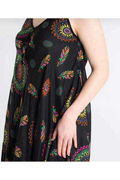 AFA Φόρεμα Voile με λουράκι σε μεγάλο μέγεθος - Φόρεμα παραλίας από 100% βαμβάκι