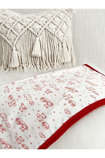 Cloudy Double Layer Red Baby Swaddle Blanket Newborn Red Cotton Combed Cotton 80x80 Cm