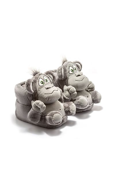Twigy Παντόφλες Unisex Grey Monkey - Animal, μέγεθος 36/43