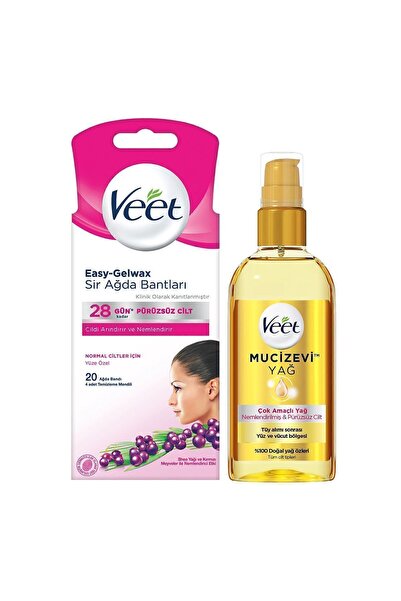 Veet Mucizevi Yağ - Çok Amaçlı Nemlendirici 100 Ml + Sir Ağda Bandı Yüze Özel...