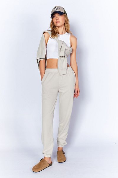 Manche Regular/Normal Fit Jogging Sweatpants with Antique/Pale Effect| Stone MKW688853-01