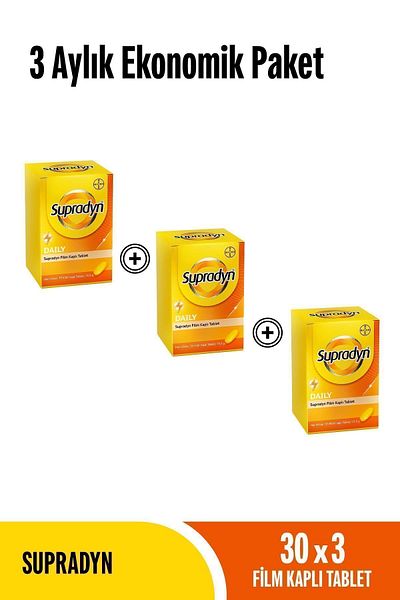Supradyn 30X3 Film Covered Tablet Economic Package for 3 Months