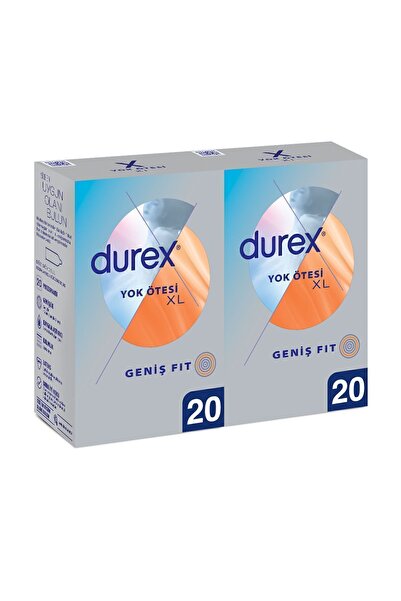 Durex Yok Ötesi XL İnce Prezervatif 40'lı (20'li x 2 Adet), Geniş Fit
