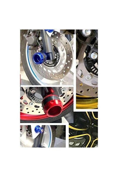 Genel Markalar Motosiklet ,scooter Ön Teker Koruma Takozu Karbon 16 Mm - ( KIRMIZI RENK ) 1 ADET