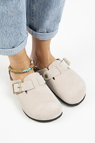 Manijero Zeta 2 Γυναικείες δερμάτινες γνήσιες δερμάτινες αγκράφες Sabo Beige