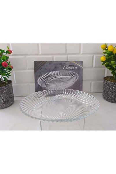 KAVEH Cam Büyük Kayık Tabak Santa PL1186