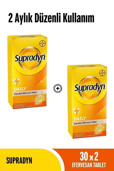 Supradyn 30X2 Effervescent Tablets 2 Months Regular Use