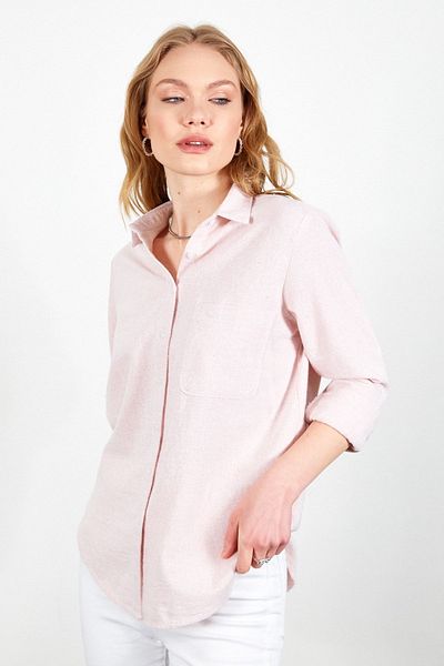 Manche Powder Epaulet Cotton Women's Shirt