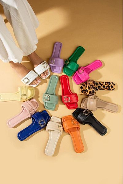 ALYA Buckle Daily Stylish Comfortable Home Out Dowry Bag Slippers
