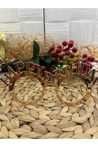 Deniz Party Store Rose Gold Happy Birthday - Plastic Glasses, 1 Piece