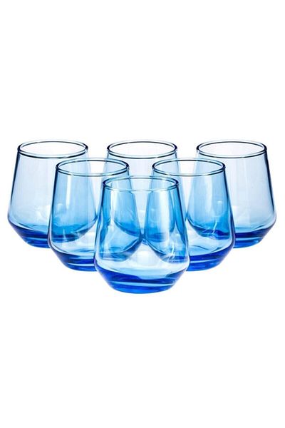 Paşabahçe Allegra Set of 6 Coffee Cups - Blue Fma03183 081oa