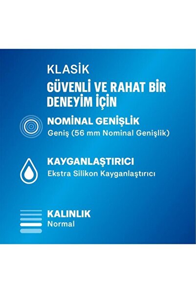 Durex Klasik Prezervatif 30'lu, Temel Koruma, Standart Fit