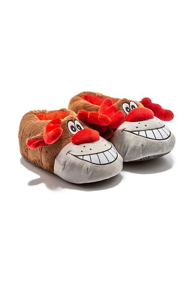 Twigy Happy Unisex Animal Slippers Καφέ 36/43