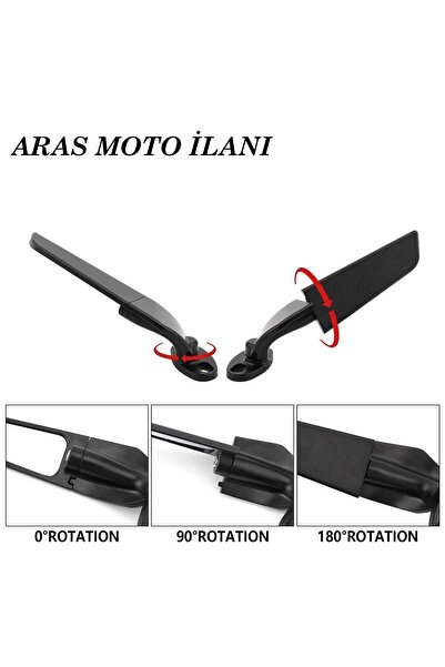 ARASMOTO Motosiklet Kanat Dikiz Aynaları Ayarlanabilir R25 -cbr 250-125-600rr...