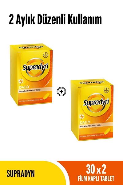 Supradyn 2 Months Regular Use Package: 2X30 Daily Adult Multivitamins - 60 Tablets
