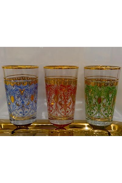 DUKKANI ISTANBUL 6-Piece Dantel Mix - Coffee Side Water Glass