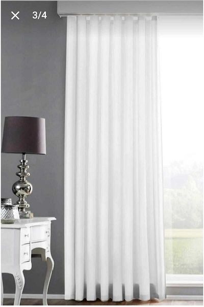 URART White Satin Sunshade Curtain