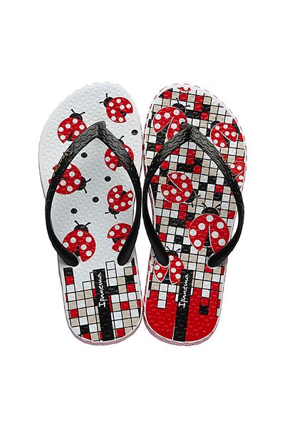 İpanema Red and White Children's Slippers - Flip Flops, II Model - 25/36